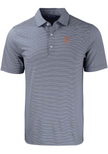 Cutter and Buck Texas Longhorns Mens Navy Blue Alumni Forge Double Stripe Short Sleeve Polo