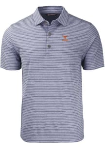 Cutter and Buck Texas Longhorns Mens Navy Blue Alumni Forge Stripe Short Sleeve Polo