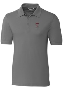Cutter and Buck Texas Tech Red Raiders Grey Alumni Advantage Pique Big and Tall Polo