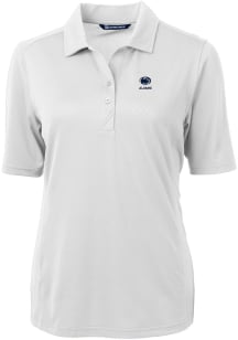 Womens Penn State Nittany Lions White Cutter and Buck Alumni Virtue Eco Pique Short Sleeve Polo ..