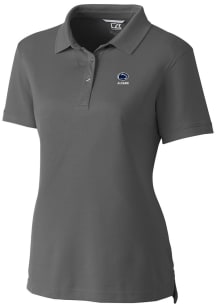 Womens Penn State Nittany Lions Grey Cutter and Buck Alumni Advantage Short Sleeve Polo Shirt