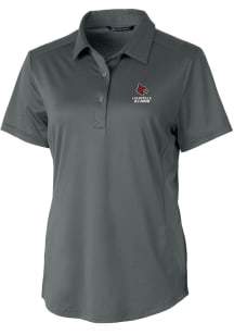 Cutter and Buck Louisville Cardinals Womens Grey Alumni Prospect Short Sleeve Polo Shirt