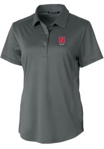 Cutter and Buck Nebraska Cornhuskers Womens Grey Alumni Prospect Short Sleeve Polo Shirt