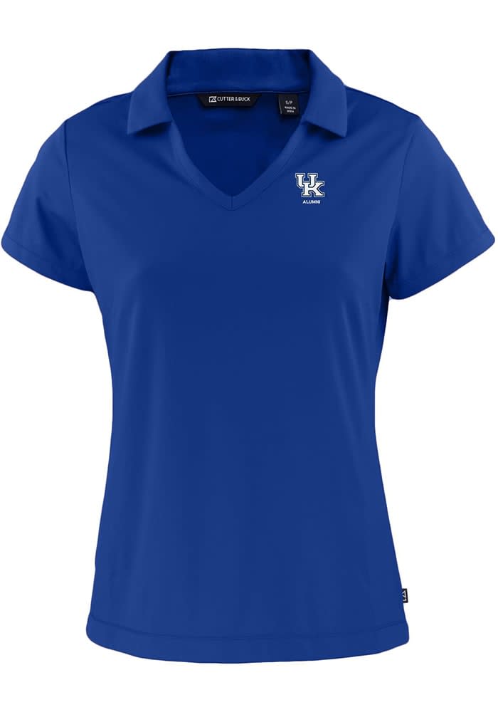 Cutter and Buck Kentucky Wildcats Womens Alumni Daybreak V Neck Short Sleeve Polo Shirt