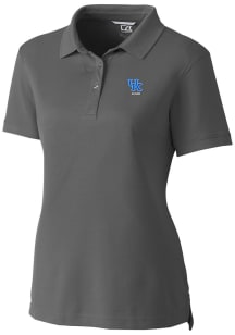 Cutter and Buck Kentucky Wildcats Womens Grey Alumni Advantage Short Sleeve Polo Shirt