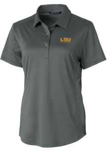 Cutter and Buck LSU Tigers Womens Grey Alumni Prospect Short Sleeve Polo Shirt