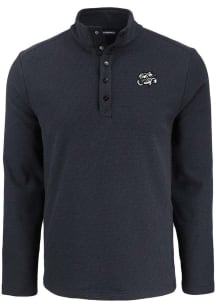 Cutter and Buck Omaha Storm Chasers Mens Black Hunts Point Long Sleeve Qtr Zip Pullover