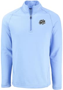 Cutter and Buck Omaha Storm Chasers Mens Blue Pehastin Long Sleeve Qtr Zip Pullover