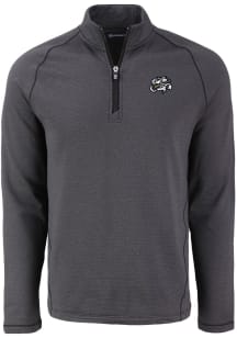 Cutter and Buck Omaha Storm Chasers Mens Black Pehastin Long Sleeve Qtr Zip Pullover