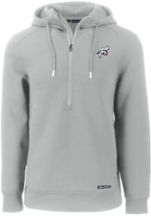 Cutter and Buck Reading Fightin Phils Mens Grey Roam Long Sleeve Hoodie