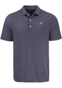 Cutter and Buck Reading Fightin Phils Mens Navy Blue Forge Eco Fine Line Short Sleeve Polo