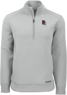Cutter and Buck Round Rock Express Mens Grey Roam Long Sleeve Qtr Zip Pullover