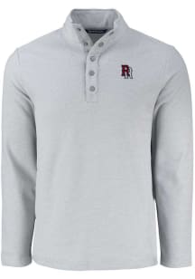Cutter and Buck Round Rock Express Mens Grey Hunts Point Long Sleeve Qtr Zip Pullover