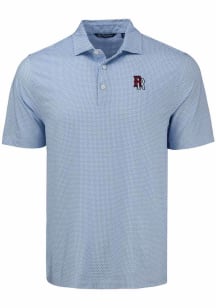 Cutter and Buck Round Rock Express Mens Blue Pike Diamond Dot Short Sleeve Polo