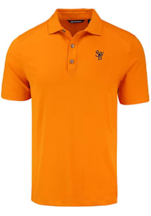 Cutter and Buck Scranton Wilkes Mens Orange Forge Recycled Short Sleeve Polo