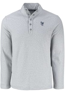 Cutter and Buck Scranton Wilkes Mens Grey Hunts Point Long Sleeve Qtr Zip Pullover