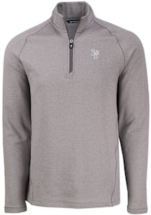 Cutter and Buck Scranton Wilkes Mens Grey Pehastin Long Sleeve Qtr Zip Pullover