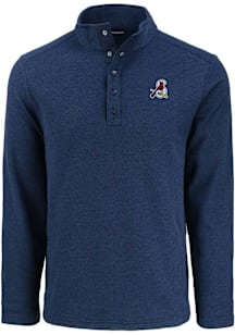 Cutter and Buck Springfield Cardinals Mens Navy Blue Hunts Point Long Sleeve Qtr Zip Pullover