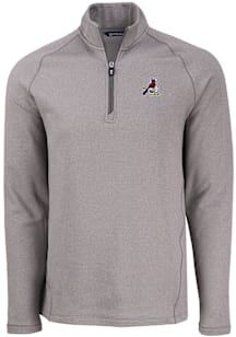 Cutter and Buck Springfield Cardinals Mens Grey Pehastin Long Sleeve Qtr Zip Pullover
