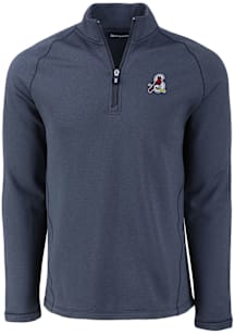 Cutter and Buck Springfield Cardinals Mens Navy Blue Pehastin Long Sleeve Qtr Zip Pullover