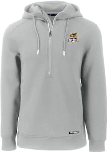Cutter and Buck Toledo Mud Hens Mens Grey Roam Long Sleeve Hoodie