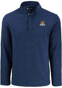 Cutter and Buck Toledo Mud Hens Mens Navy Blue Hunts Point Long Sleeve Qtr Zip Pullover