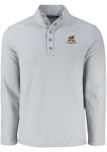 Cutter and Buck Toledo Mud Hens Mens Grey Hunts Point Long Sleeve Qtr Zip Pullover