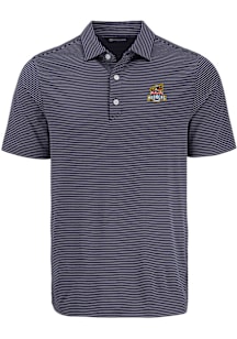 Cutter and Buck Toledo Mud Hens Mens Navy Blue Forge Eco Fine Line Short Sleeve Polo