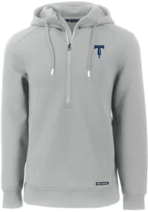 Cutter and Buck Tulsa Drillers Mens Grey Roam Long Sleeve Hoodie
