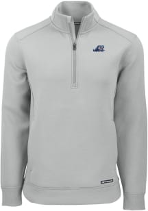 Cutter and Buck West Michigan Whitecaps Mens Grey Roam Long Sleeve Qtr Zip Pullover