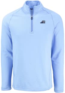 Cutter and Buck West Michigan Whitecaps Mens Blue Pehastin Long Sleeve Qtr Zip Pullover