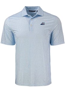 Cutter and Buck West Michigan Whitecaps Mens Blue Pike Diamond Dot Short Sleeve Polo