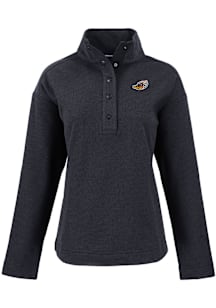 Cutter and Buck Akron RubberDucks Womens Black Hunts Point Qtr Zip