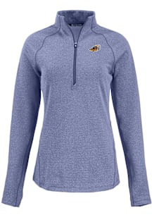 Cutter and Buck Akron RubberDucks Womens Blue Pehastin Qtr Zip