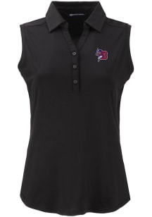 Cutter and Buck Buffalo Bisons Womens Black Forge Eco Sleeveless Polo Short Sleeve Polo Shirt