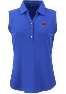 Cutter and Buck Buffalo Bisons Womens Blue Forge Eco Sleeveless Polo Short Sleeve Polo Shirt