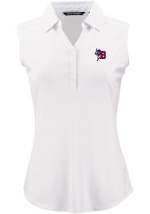 Cutter and Buck Buffalo Bisons Womens White Forge Eco Sleeveless Polo Short Sleeve Polo Shirt