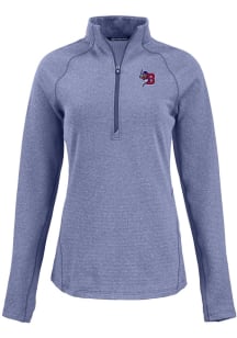 Cutter and Buck Buffalo Bisons Womens Blue Pehastin Qtr Zip
