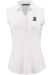 Cutter and Buck Dayton Dragons Womens White Forge Eco Sleeveless Polo Short Sleeve Polo Shirt