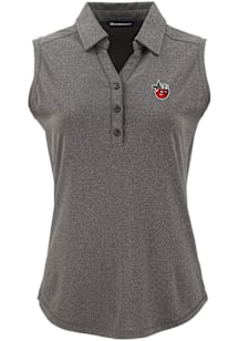 Cutter and Buck Fort Wayne TinCaps Womens Black Forge Eco Sleeveless Polo Short Sleeve Polo Shirt