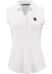 Cutter and Buck Fort Wayne TinCaps Womens White Forge Eco Sleeveless Polo Short Sleeve Polo Shirt