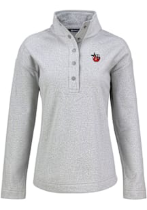 Cutter and Buck Fort Wayne TinCaps Womens Grey Hunts Point Qtr Zip