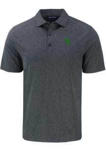 Cutter and Buck North Texas Mean Green Mens Black Forge Recycled Short Sleeve Polo