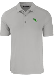 Cutter and Buck North Texas Mean Green Mens Grey Forge Recycled Short Sleeve Polo