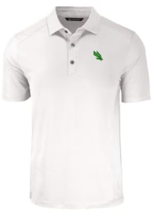 Cutter and Buck North Texas Mean Green Mens White Forge Recycled Short Sleeve Polo
