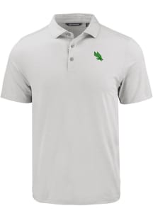 Cutter and Buck North Texas Mean Green Mens Charcoal Coastline Eco Short Sleeve Polo