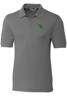 Cutter and Buck North Texas Mean Green Mens Grey Advantage Short Sleeve Polo