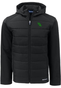 Cutter and Buck North Texas Mean Green Mens Black Evoke Hood Medium Weight Jacket