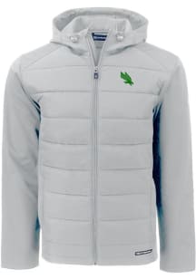 Cutter and Buck North Texas Mean Green Mens Charcoal Evoke Hood Heavyweight Jacket