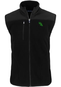 Cutter and Buck North Texas Mean Green Mens Black Cascade Sherpa Sleeveless Jacket